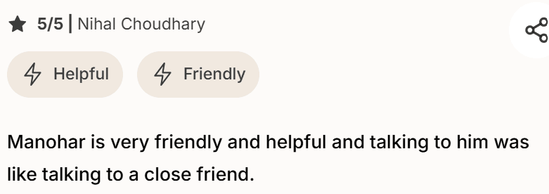 Testimonials screenshot Testimonial 5